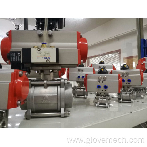 SS304 ball valve pneumatic actuator customized fluid control